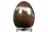 Polished Red and Green Snakeskin Jasper Egg - Western Australia #312702-1